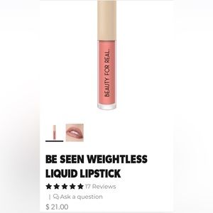 ⭐️Be seen weightless liquid lipstick beauty for real  Maxed Out:Dusty mauve pink